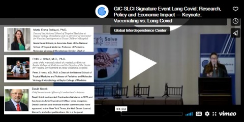 GIC Solve Long Covid Initiative Signature Event Keynote: Vaccinating vs. Long Covid